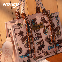 Wrangler Southwestern Print Rope Tote Bag