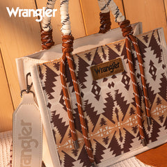 Wrangler Southwestern Print Rope Tote Bag