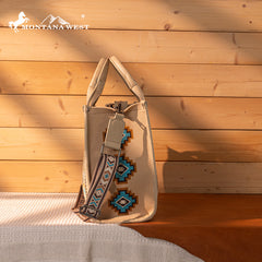 Montana West Aztec Retro Arrows Dual Sided Print Large Tote/Crossbody