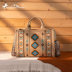 Montana West Aztec Retro Arrows Dual Sided Print Large Tote/Crossbody