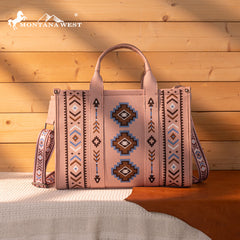 Montana West Aztec Retro Arrows Dual Sided Print Large Tote/Crossbody