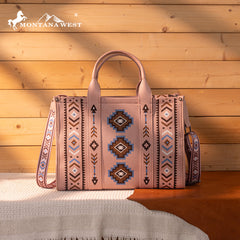 Montana West Aztec Retro Arrows Dual Sided Print Large Tote/Crossbody