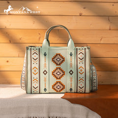 Montana West Aztec Retro Arrows Dual Sided Print Large Tote/Crossbody