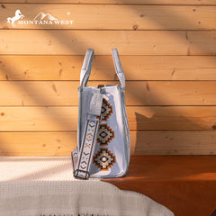 Montana West Aztec Retro Arrows Dual Sided Print Large Tote/Crossbody