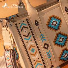 Montana West Aztec Retro Arrows Dual Sided Print Large Tote/Crossbody