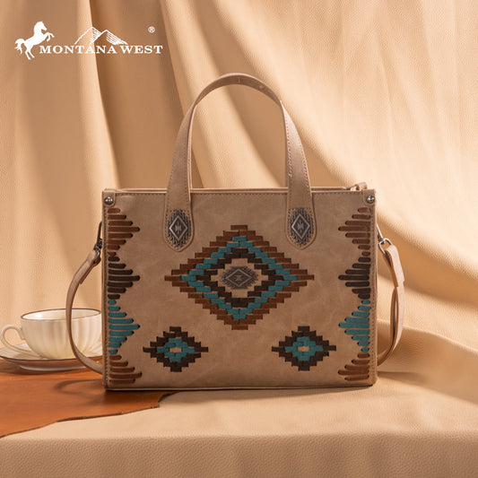 Montana West Aztec Collection Tote/Crossbody Set