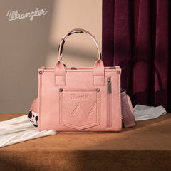 Wrangler Concealed Carry Leopard/Crocodile/Cow Pattern Tote/Crossbody Bag