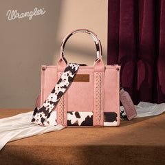 Wrangler Concealed Carry Leopard/Crocodile/Cow Pattern Tote/Crossbody Bag