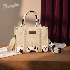 Wrangler Concealed Carry Leopard/Crocodile/Cow Pattern Tote/Crossbody Bag