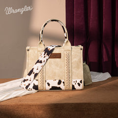 Wrangler Concealed Carry Leopard/Crocodile/Cow Pattern Tote/Crossbody Bag