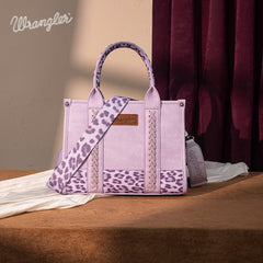Wrangler Concealed Carry Leopard/Crocodile/Cow Pattern Tote/Crossbody Bag