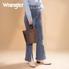 Wrangler Aztec Embroidered Floral Embossed Tote/Crossbody