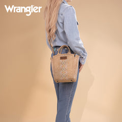 Wrangler Aztec Embroidered Floral Embossed Tote/Crossbody