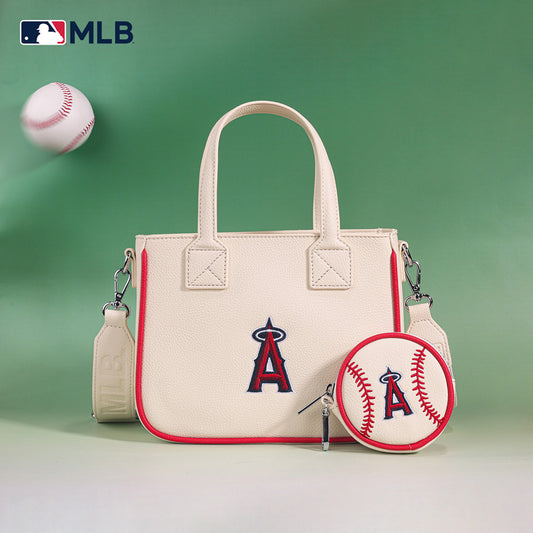 MLB Los Angeles Angels Team Tote/Crossbody with Baseball Coin Pouch
