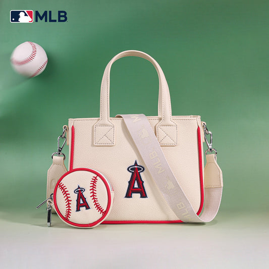 MLB Los Angeles Angels Team Tote/Crossbody with Baseball Coin Pouch