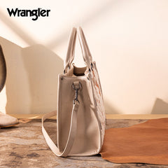 Wrangler Sherpa Aztec Canvas Tote Bag
