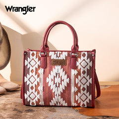 Wrangler Sherpa Aztec Canvas Tote Bag