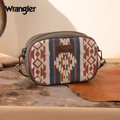 Wrangler Sherpa Aztec Canvas Crossbody