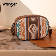 Wrangler Sherpa Aztec Canvas Crossbody