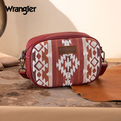 Wrangler Sherpa Aztec Canvas Crossbody