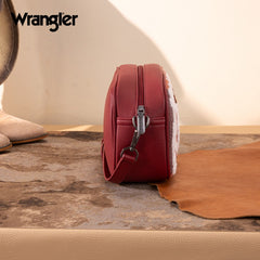 Wrangler Sherpa Aztec Canvas Crossbody