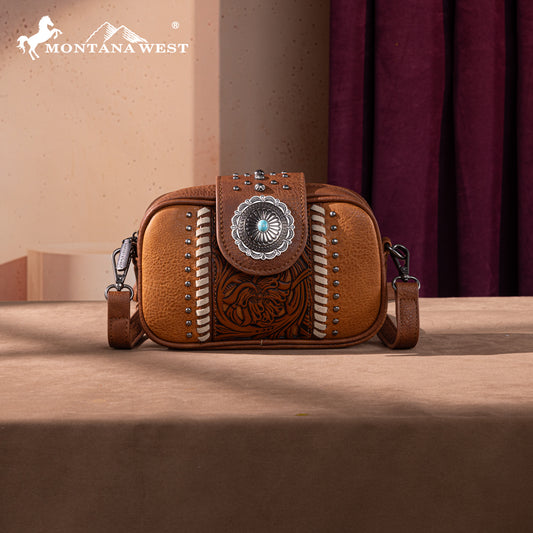 Montana West Tooled Collection Crossbody