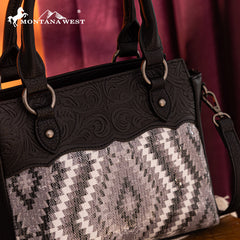 Montana West Sequined Aztec Tote Bag Set