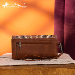 Montana West Tooled Aztec Collection Wallet