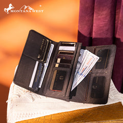 Montana West Tooled Aztec Collection Wallet