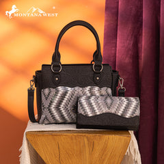 Montana West Sequined Aztec Tote Bag Set