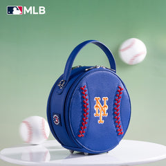 MLB New York Mets Leather Circle Crossbody Bag