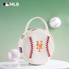 MLB New York Mets Leather Circle Crossbody Bag