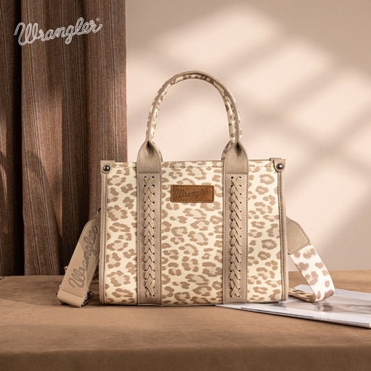 Wrangler Leopard Print Concealed Carry Tote Bag