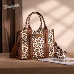 Wrangler Leopard Print Concealed Carry Tote Bag