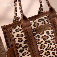 Wrangler Leopard Print Concealed Carry Tote Bag