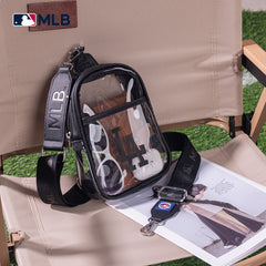 MLB-LA30-001BL  MLB Los Angeles Dodgers Clear Mini Sling Stadium Bag