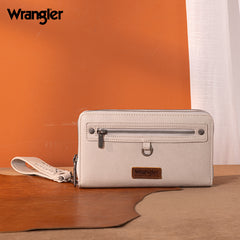 Wrangler Dual Zipper Compartment Large Wallet
