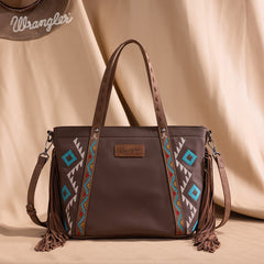 Wrangler Aztec Embroidered Tote Bag