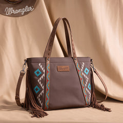 Wrangler Aztec Embroidered Tote Bag