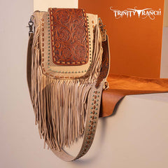 Trinity Ranch Fringe Tooled Crossbody