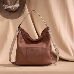 Wrangler Aztec Embroidered Fringe Shoulder Bag