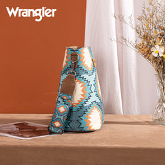 Wrangler Aztec Distressed Print Dual Sided Print Crossbody