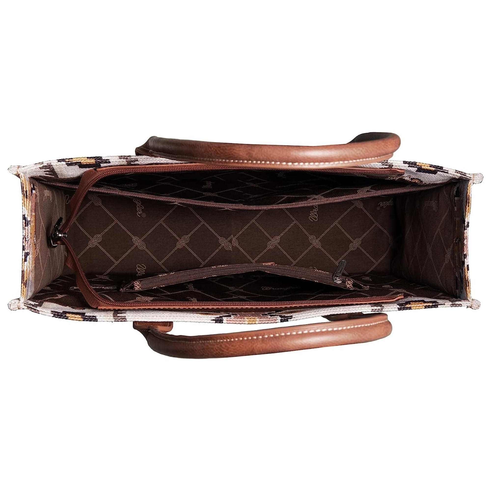 Wrangler Southwestern Dual Sided Print Canvas Tote/Crossbody Collection - Cowgirl Wear