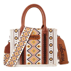 Wrangler Southwestern Dual Sided Print Canvas Tote/Crossbody Collection - Cowgirl Wear