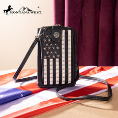 Montana West Western American Pride Phone Case Crossbody Wallet