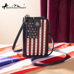 Montana West Western American Pride Phone Case Crossbody Wallet