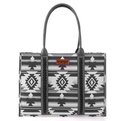 Wrangler Aztec Southwestern Pattern Dual Sided Print Canvas Tote/Crossbody Bag Collection - Cowgirl Wear