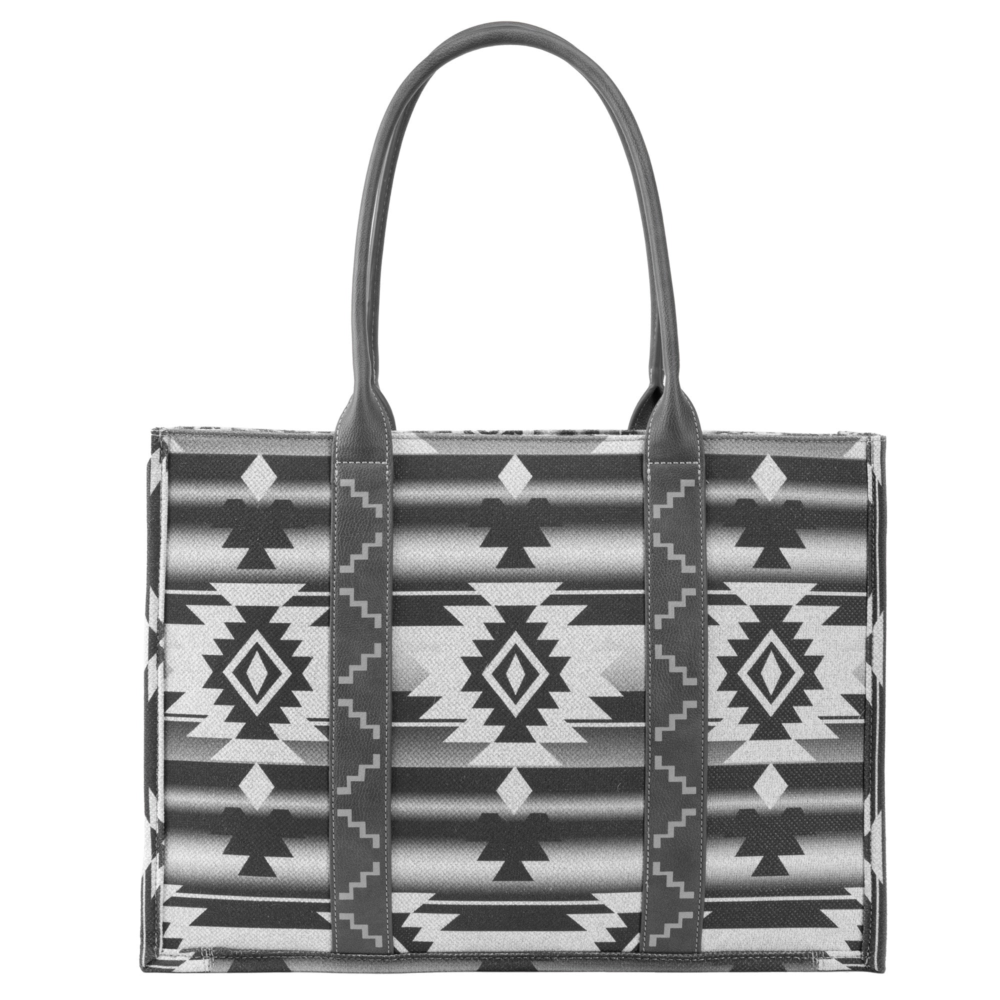 Wrangler Aztec Southwestern Pattern Dual Sided Print Canvas Tote/Crossbody Bag Collection - Cowgirl Wear