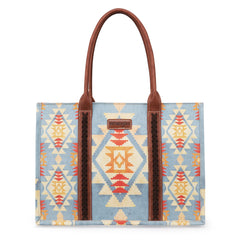 Wrangler Southwestern Dual Sided Print Canvas Tote/Crossbody Collection - Cowgirl Wear