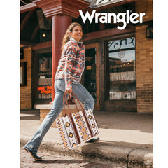 Wrangler Southwestern Dual Sided Print Canvas Tote/Crossbody Collection - Cowgirl Wear